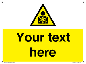 Custom Warning substance or mixture presenting a health hazard